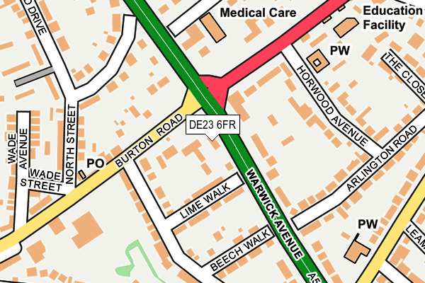 DE23 6FR map - OS OpenMap – Local (Ordnance Survey)