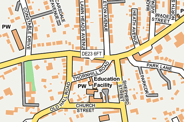 DE23 6FT map - OS OpenMap – Local (Ordnance Survey)