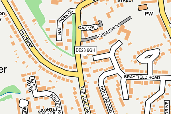 DE23 6GH map - OS OpenMap – Local (Ordnance Survey)