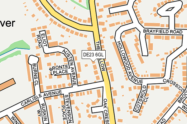 DE23 6GL map - OS OpenMap – Local (Ordnance Survey)