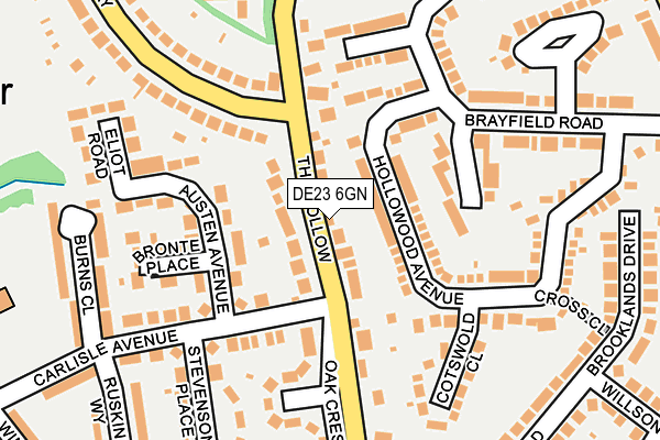 DE23 6GN map - OS OpenMap – Local (Ordnance Survey)