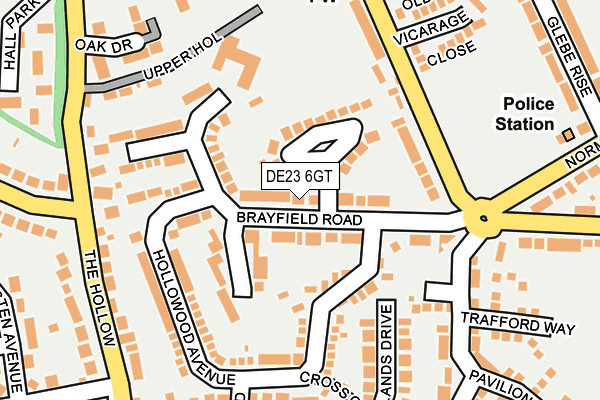DE23 6GT map - OS OpenMap – Local (Ordnance Survey)