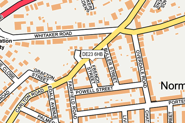 DE23 6HB map - OS OpenMap – Local (Ordnance Survey)