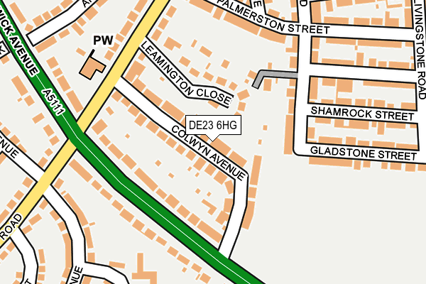 DE23 6HG map - OS OpenMap – Local (Ordnance Survey)