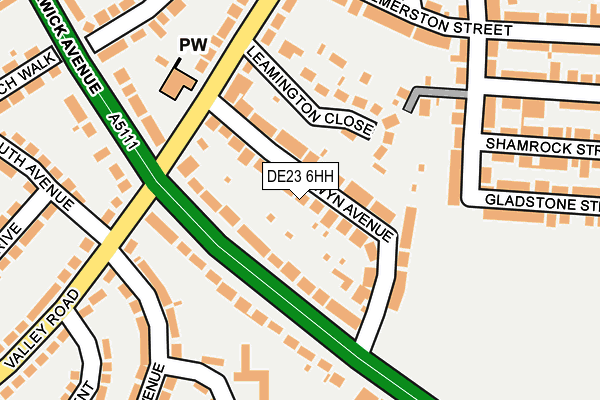 DE23 6HH map - OS OpenMap – Local (Ordnance Survey)