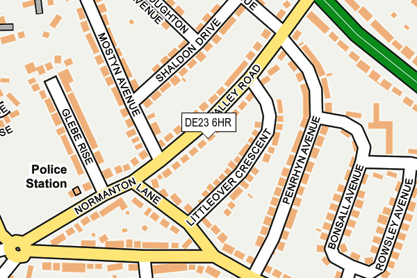 DE23 6HR map - OS OpenMap – Local (Ordnance Survey)