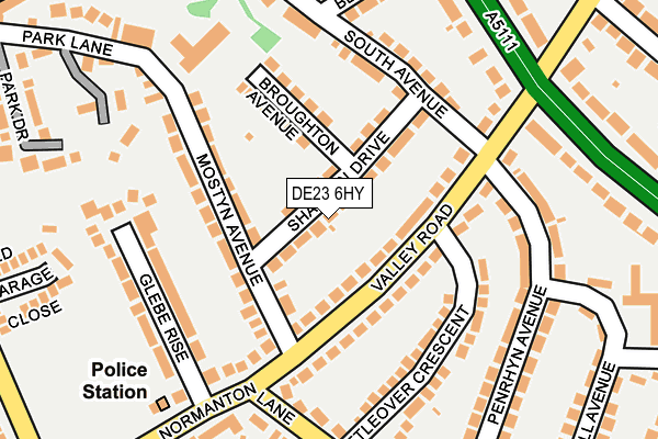 DE23 6HY map - OS OpenMap – Local (Ordnance Survey)