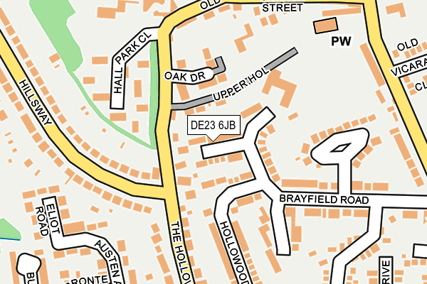 DE23 6JB map - OS OpenMap – Local (Ordnance Survey)