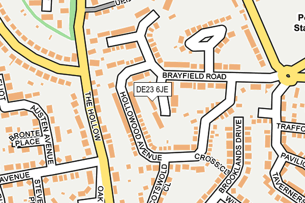 DE23 6JE map - OS OpenMap – Local (Ordnance Survey)
