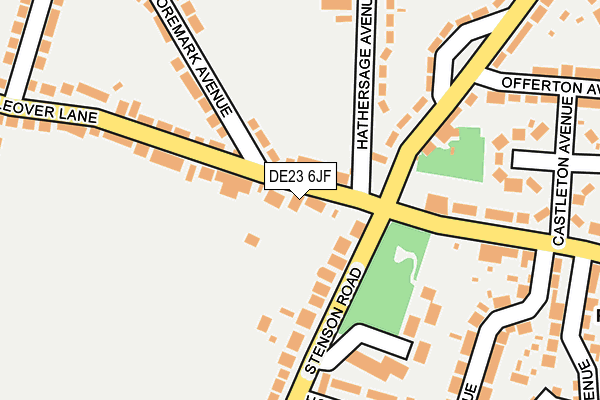 DE23 6JF map - OS OpenMap – Local (Ordnance Survey)