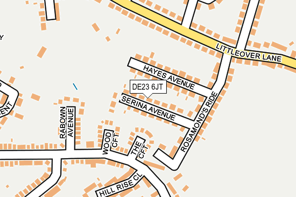 DE23 6JT map - OS OpenMap – Local (Ordnance Survey)