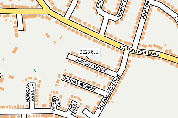 DE23 6JU map - OS OpenMap – Local (Ordnance Survey)