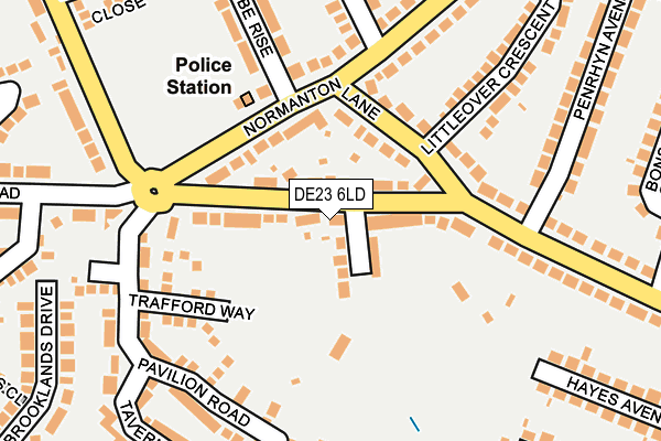 DE23 6LD map - OS OpenMap – Local (Ordnance Survey)