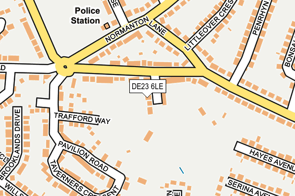 DE23 6LE map - OS OpenMap – Local (Ordnance Survey)