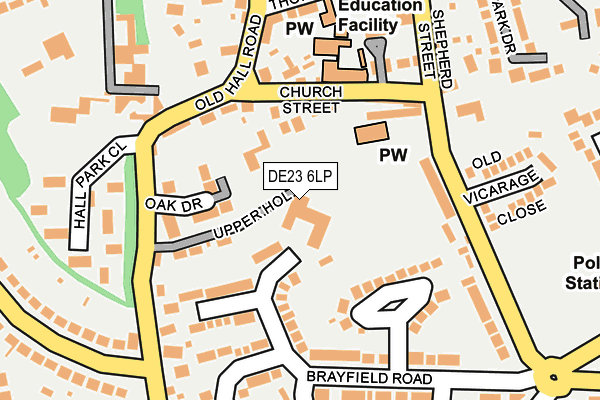 DE23 6LP map - OS OpenMap – Local (Ordnance Survey)