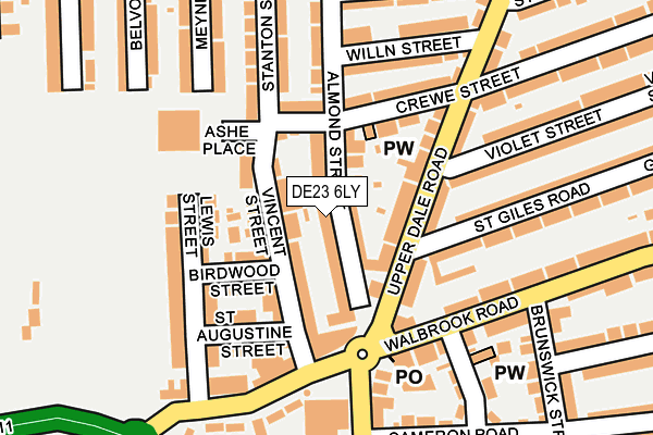 DE23 6LY map - OS OpenMap – Local (Ordnance Survey)