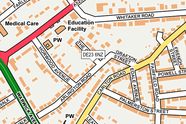 DE23 6NZ map - OS OpenMap – Local (Ordnance Survey)
