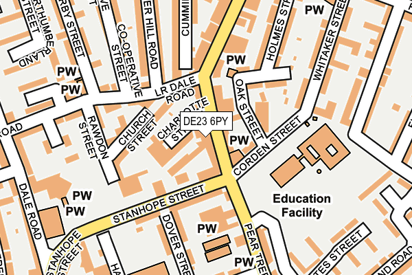 DE23 6PY map - OS OpenMap – Local (Ordnance Survey)