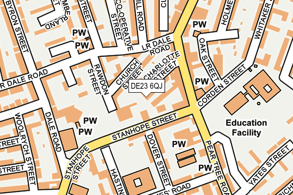 DE23 6QJ map - OS OpenMap – Local (Ordnance Survey)