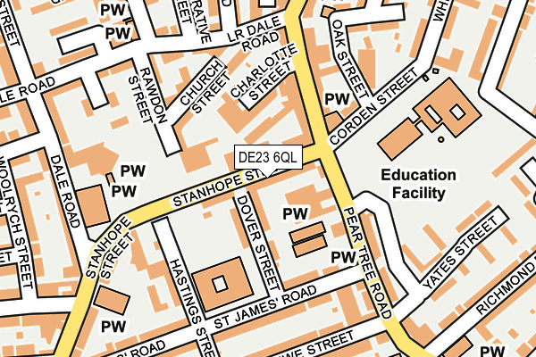 DE23 6QL map - OS OpenMap – Local (Ordnance Survey)