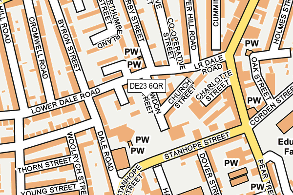 DE23 6QR map - OS OpenMap – Local (Ordnance Survey)