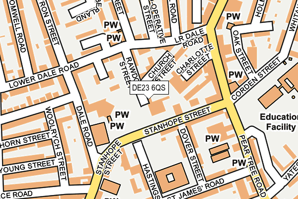 DE23 6QS map - OS OpenMap – Local (Ordnance Survey)
