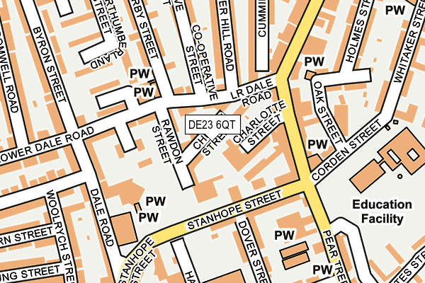 DE23 6QT map - OS OpenMap – Local (Ordnance Survey)