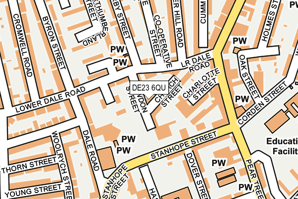 DE23 6QU map - OS OpenMap – Local (Ordnance Survey)