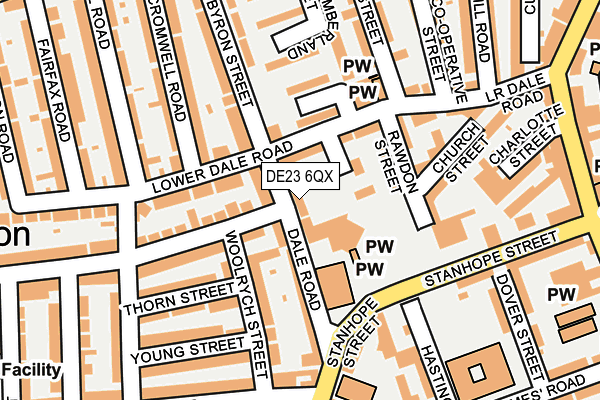 DE23 6QX map - OS OpenMap – Local (Ordnance Survey)