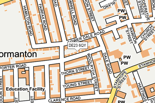 DE23 6QY map - OS OpenMap – Local (Ordnance Survey)
