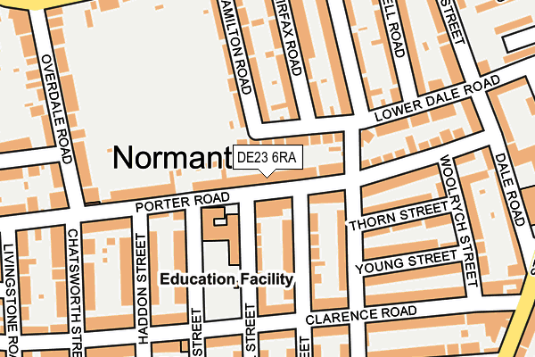 DE23 6RA map - OS OpenMap – Local (Ordnance Survey)