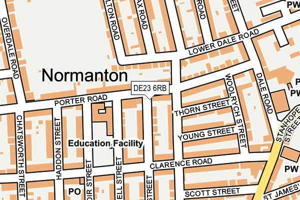DE23 6RB map - OS OpenMap – Local (Ordnance Survey)