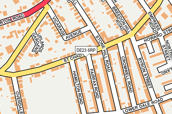 DE23 6RP map - OS OpenMap – Local (Ordnance Survey)