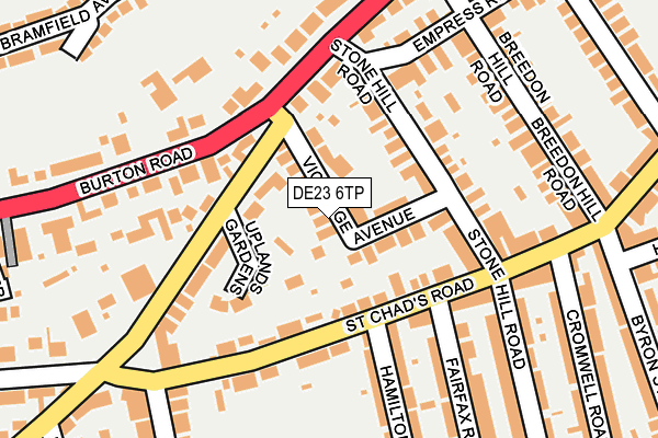 DE23 6TP map - OS OpenMap – Local (Ordnance Survey)