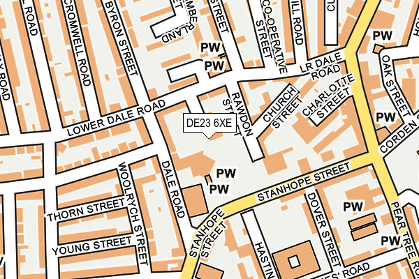 DE23 6XE map - OS OpenMap – Local (Ordnance Survey)