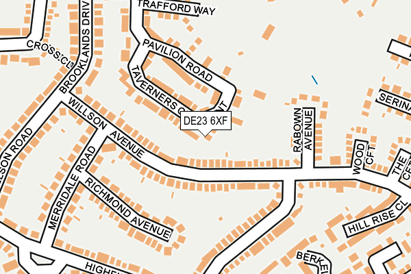 DE23 6XF map - OS OpenMap – Local (Ordnance Survey)