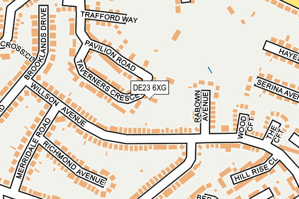 DE23 6XG map - OS OpenMap – Local (Ordnance Survey)