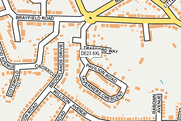 DE23 6XL map - OS OpenMap – Local (Ordnance Survey)