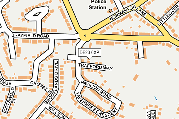 DE23 6XP map - OS OpenMap – Local (Ordnance Survey)