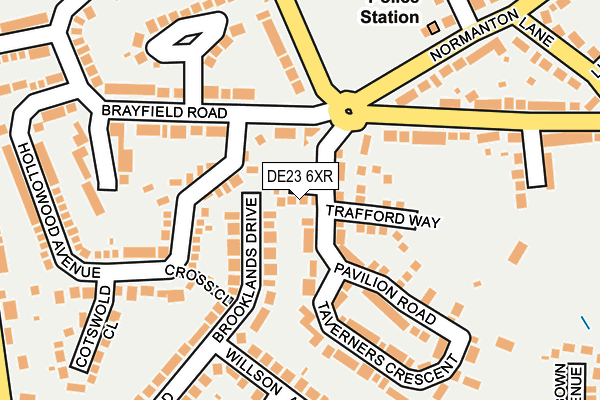 DE23 6XR map - OS OpenMap – Local (Ordnance Survey)