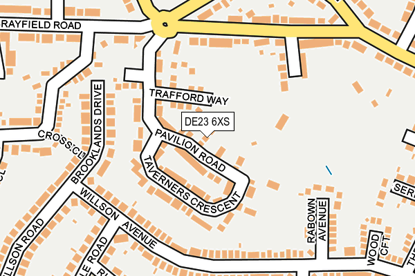 DE23 6XS map - OS OpenMap – Local (Ordnance Survey)