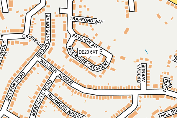 DE23 6XT map - OS OpenMap – Local (Ordnance Survey)