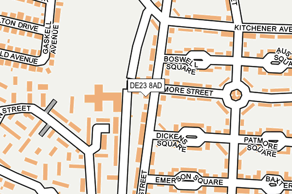 DE23 8AD map - OS OpenMap – Local (Ordnance Survey)