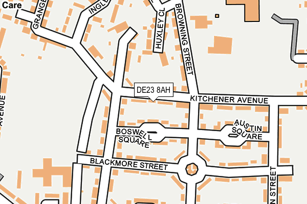 DE23 8AH map - OS OpenMap – Local (Ordnance Survey)