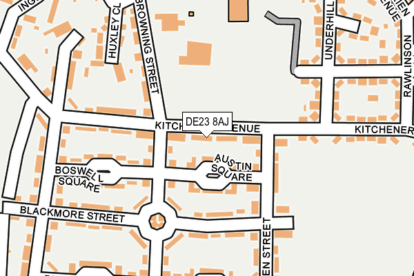 DE23 8AJ map - OS OpenMap – Local (Ordnance Survey)