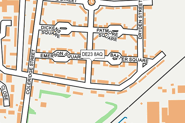 DE23 8AQ map - OS OpenMap – Local (Ordnance Survey)