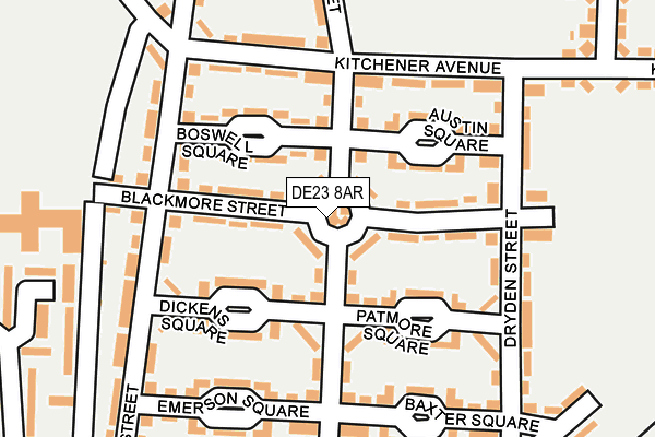 DE23 8AR map - OS OpenMap – Local (Ordnance Survey)