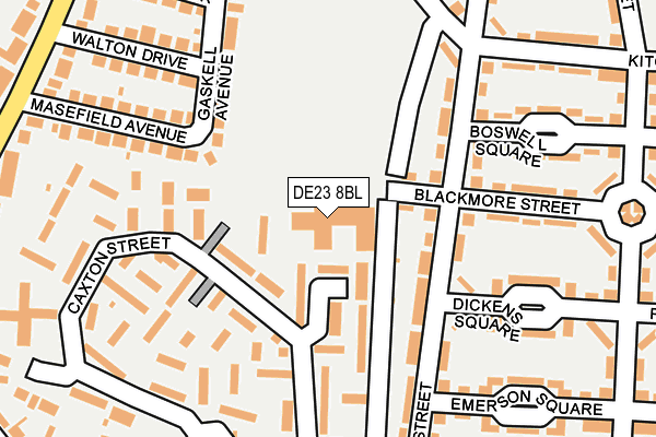 DE23 8BL map - OS OpenMap – Local (Ordnance Survey)