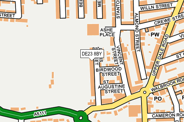 DE23 8BY map - OS OpenMap – Local (Ordnance Survey)