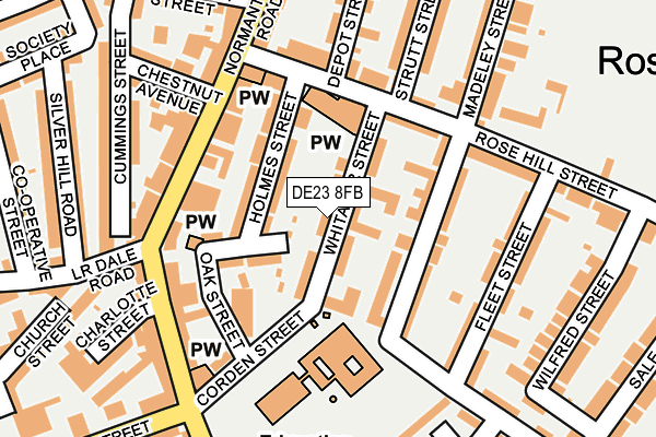 DE23 8FB map - OS OpenMap – Local (Ordnance Survey)